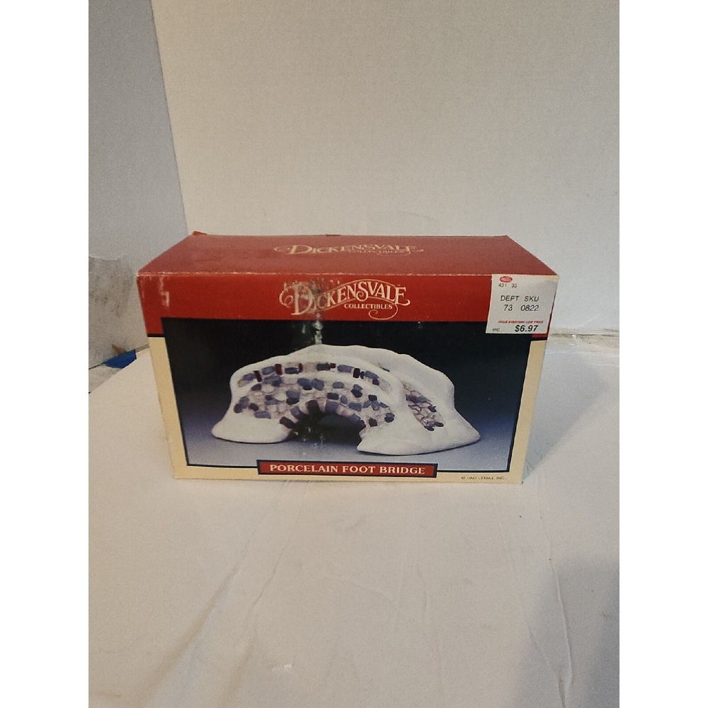 1991 Lemax Dickensvale Collectibles Porcelain Foot Bridge Christmas Village
